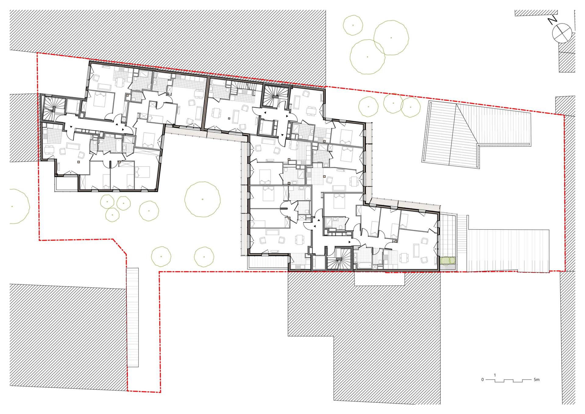 50 logements en structure bois à Paris XXe - Plan R+3