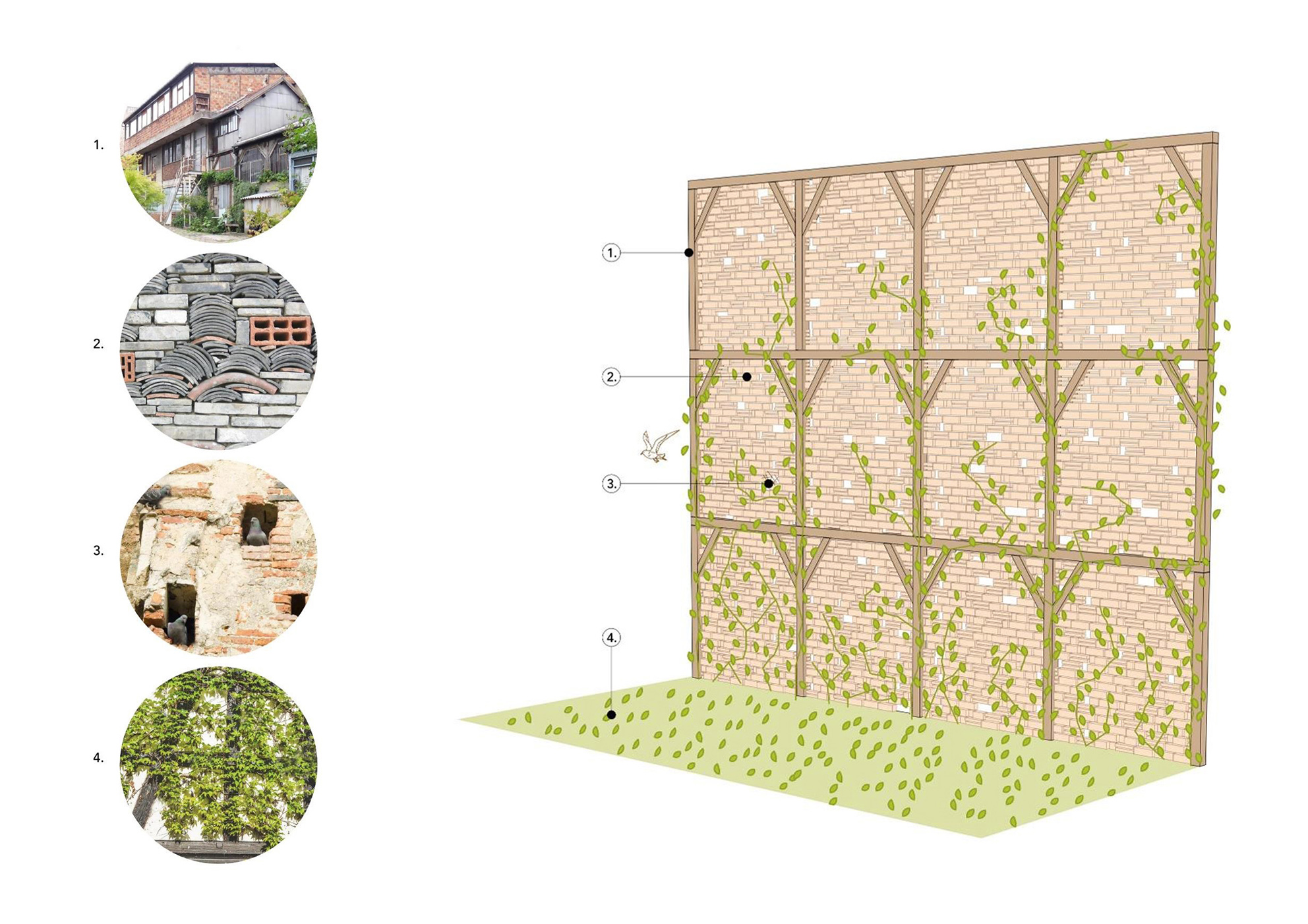 50 logements en structure bois à Paris XXe (chantier) - L'héberge habitée : la réutilisation des matériaux existants devient nichoir à oiseaux